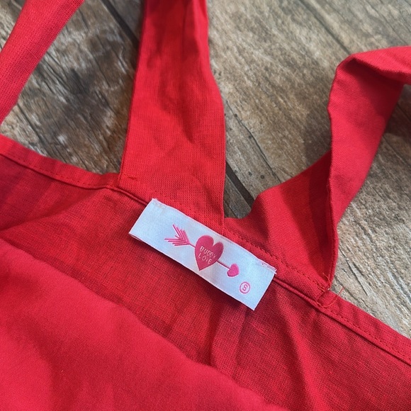 Buddy Love Nova Set Shorts Bottoms Linen Cotton red Women’s small - Picture 6 of 8